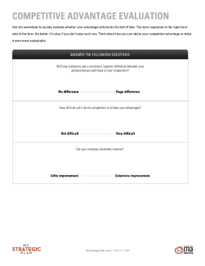 Competitive Advantage Evaluation Form