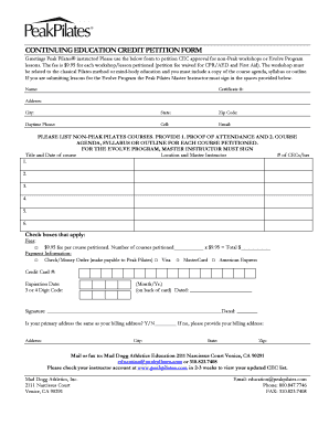 Continuing Education Credit Petition Form
