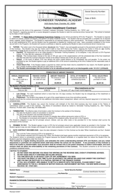Tuition Installment Contract
