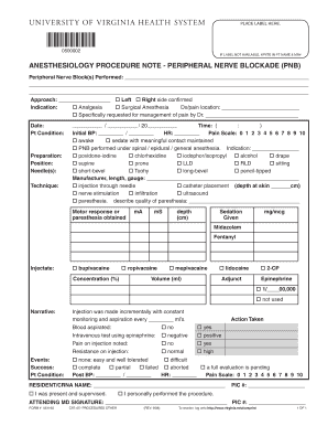 Anesthesiology Procedure Note - Peripheral Nerve Blockade