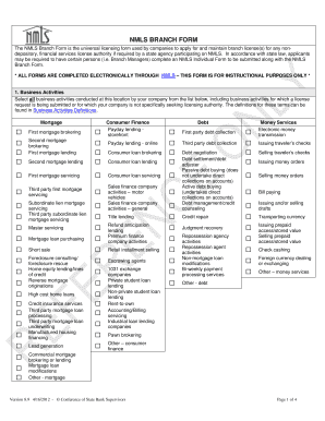 NMLS Branch Form