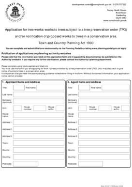 Application for Tree Works