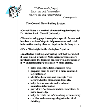 Cornell Note-Taking System