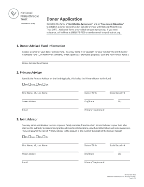 Donor-Advised Fund Application