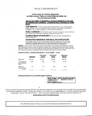 Aflac Cancer Policy Application Form