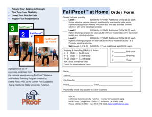 FallProof at Home Order Form