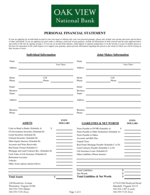 Personal Financial Statement