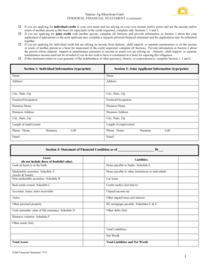 Bank statement template excel - Personal Financial Statement - Sunrise County Economic Council - sunrisecounty