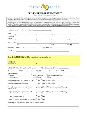 Application for Employment