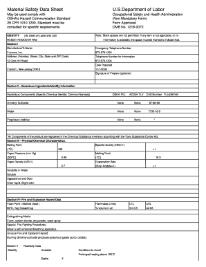 Material Safety Data Sheet