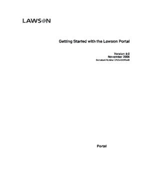 Getting Started with the Lawson Portal