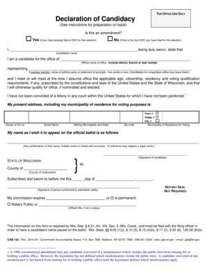 Declaration of Candidacy