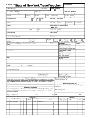 New York Travel Voucher Form AC 132-A