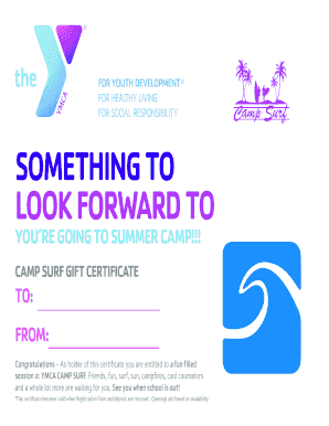 Camp Surf Gift Certificate