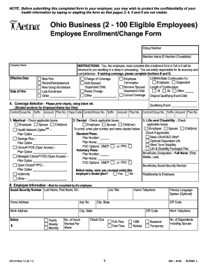 Ohio Employee Enrollment/Change Form