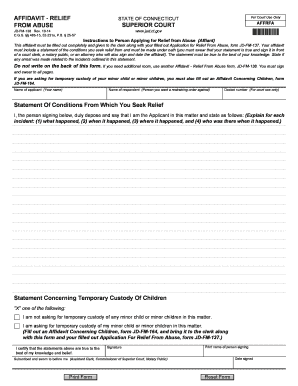 Affidavit for Relief from Abuse