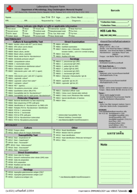Laboratory Request Form