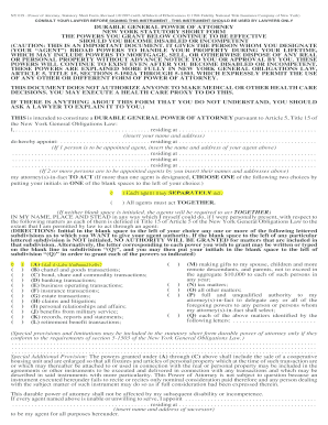 Durable vs non durable power of attorney - what does a power of attorney look like l form