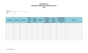 Recipient Transition Form