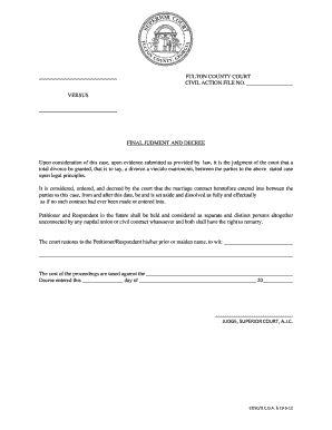 Final Judgment and Decree