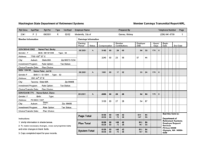 Washington State Member Earnings Transmittal Report
