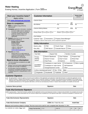 Deed of trust release form - Incentive Application: Water Heating - Energy Trust of Oregon - energytrust