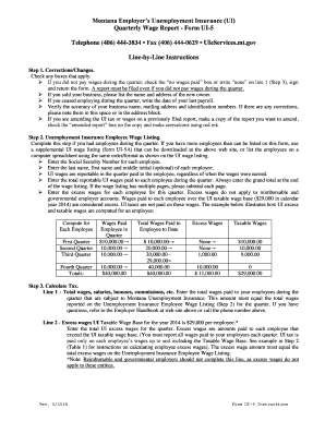 Montana Employer’s Unemployment Insurance Quarterly Wage Report