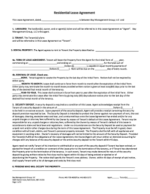 Residential Lease Agreement