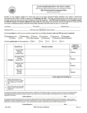 Hawaii Department of Education Professional Development Plan
