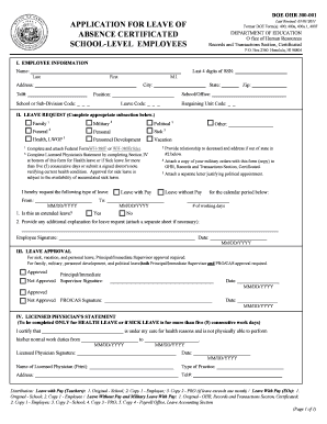 DOE Leave Application Form