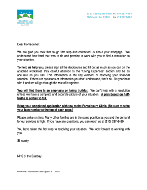 Mortgage Hardship Application