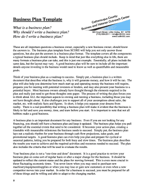 Business Plan Template