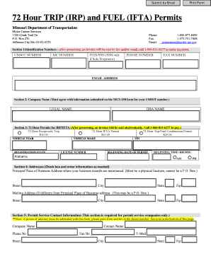 Missouri trip permit