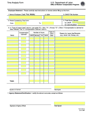 Employee Statement Form CA-7A