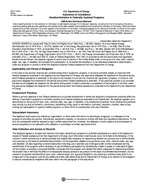 DOE F 1600.5 Assurance of Compliance