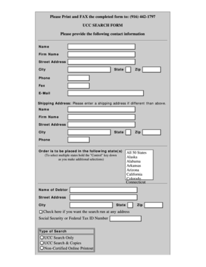 UCC Search Form