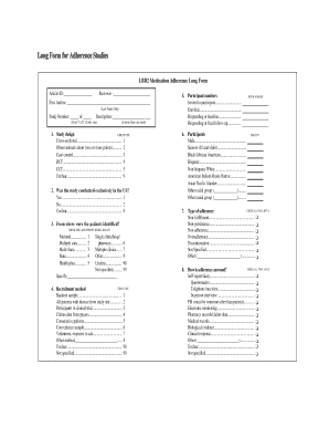LBD2 Medication Adherence Long Form