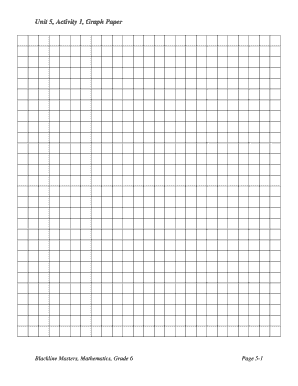 Black line master - Unit 5 Activity 1 bGraph Paperb