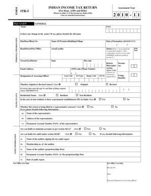 Indian Income Tax Return ITR-5