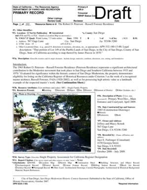 California Historical Resource Assessment Form