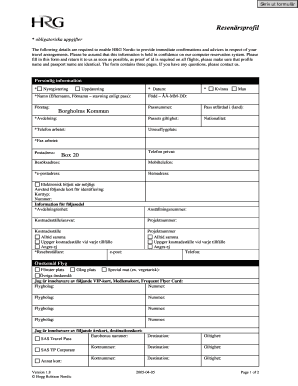 Traveler Profile Form