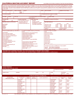 California Boating Accident Report