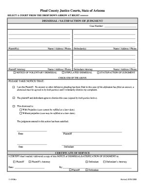 Dismissal / Satisfaction of Judgment