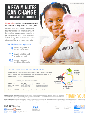 United Way Pledge Form