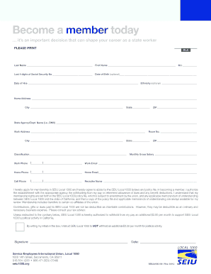 SEIU Local 1000 Membership Application