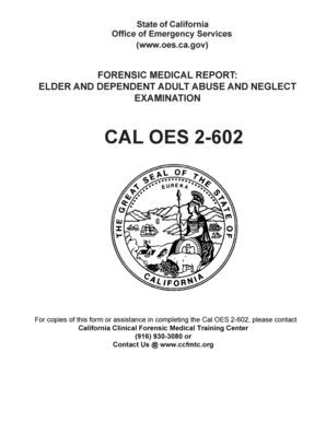 California Elder Abuse Examination Form