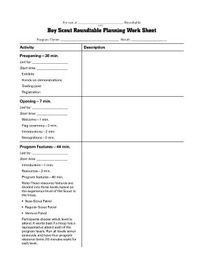 DAT E Boy Scout Roundtable Planning Work Sheet - oocities