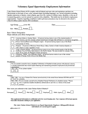 Voluntary Equal Opportunity Employment Information