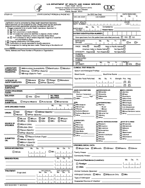 CDC Infectious Disease Specimen Submission Form
