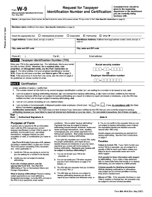 Massachusetts Substitute W-9 Form